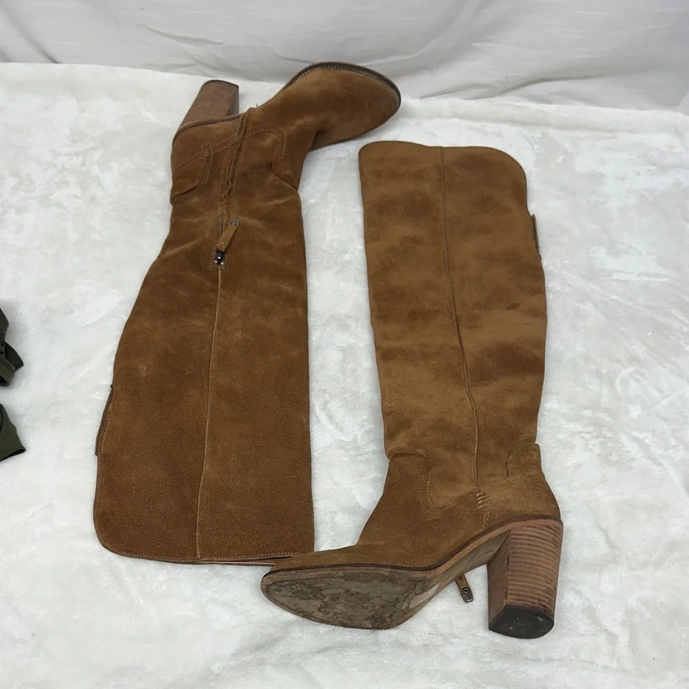 Dolce Vita Tan Suede Over the Knee Boots
